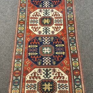 Antiker kaukasischer Chajli Läufer 350x108cm